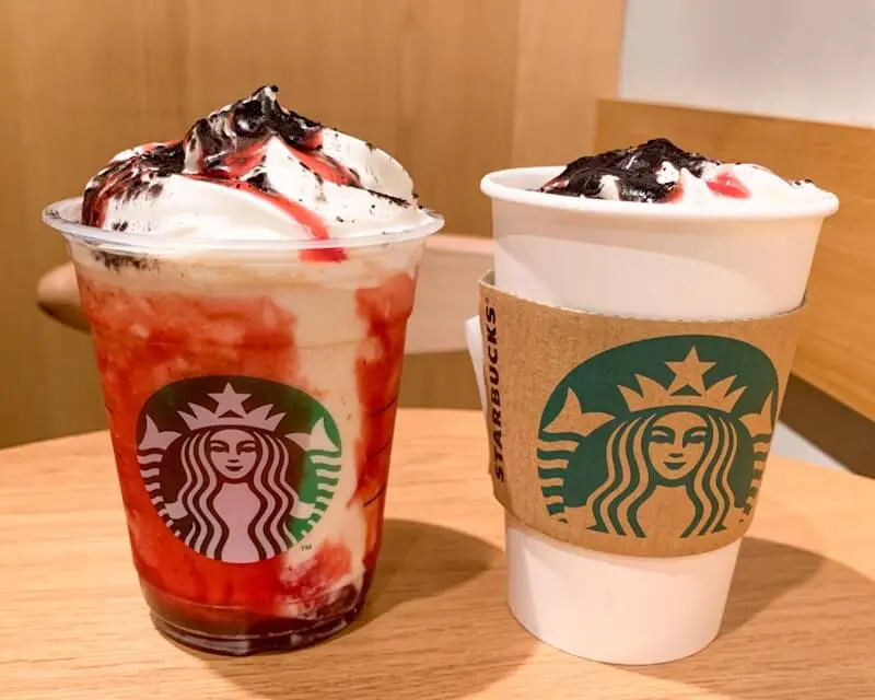 ハロウィンレッドナイトフラペチーノ ハロウィンマスカレードラズベリーモカ