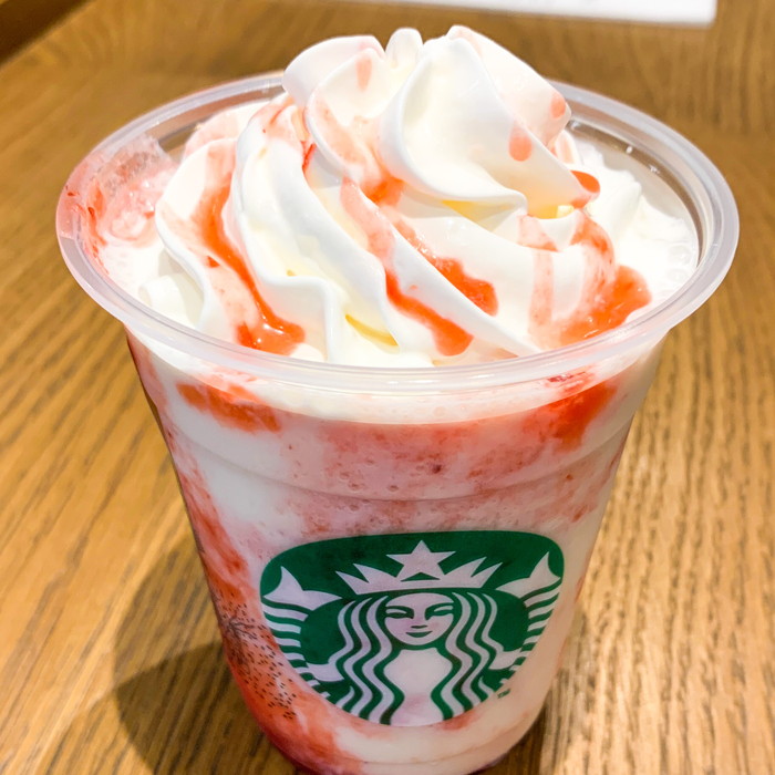 ミルクイチゴフラペチーノ