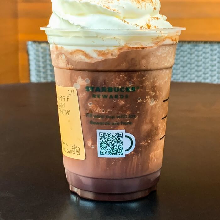 チョコレートティーケーキフラペチーノ