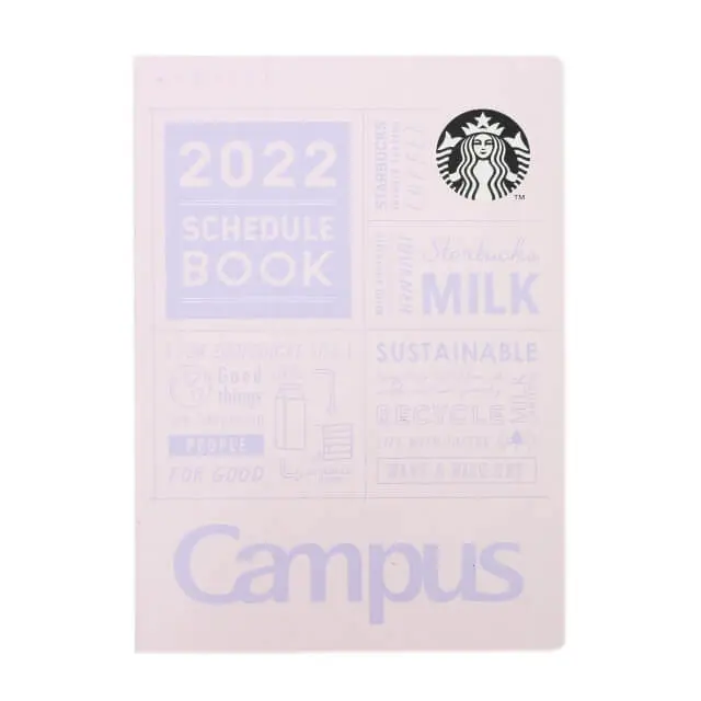 2022スターバックスキャンパススケジュールブックペールピンク