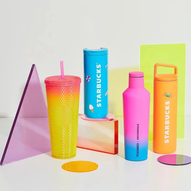 スターバックス限定品　カラフルサマー2022 ステンレスボトル スタバ新作グッズ】カラフルなサマーグッズ10種類が登場！！入手