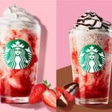 【スタバ新作】大人気の「ストロベリーフラペチーノ」がチョコverも加わって大復活！｜カロリーやおすすめカスタムも紹介！