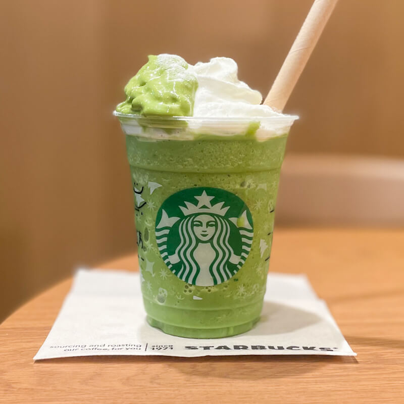 抹茶玄米茶もちフラペチーノ