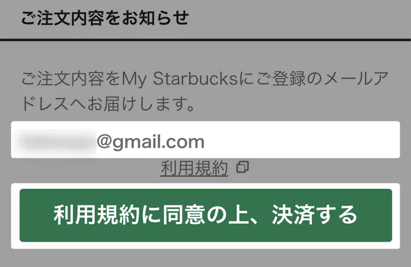 利用規約に同意の上、決済する